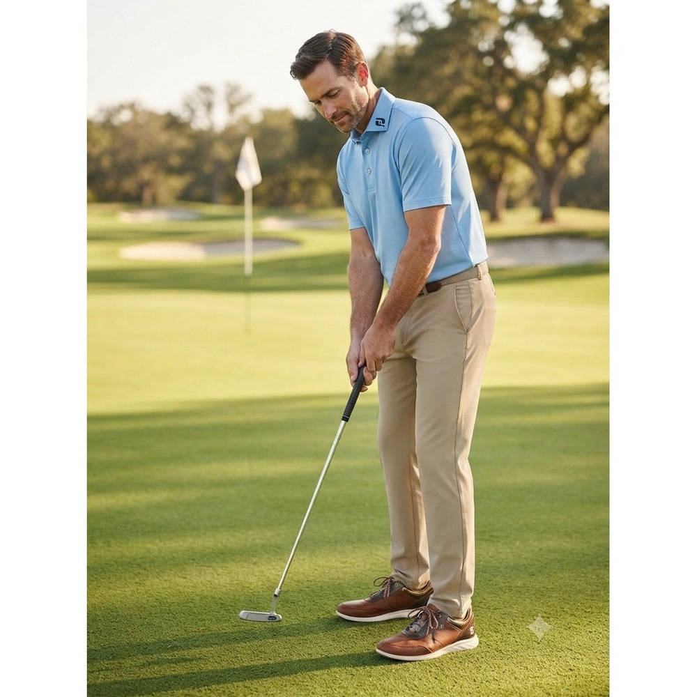 Footjoy Mens 10.5 M Golf Shoes Brown Leather Spikeless Comfort Stratofoam Cork